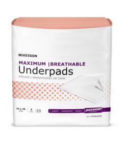 Disposable Underpad McKesson Ultimate Breathable 24 X 36 Inch Fluff / Polymer Heavy Absorbency