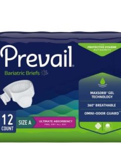 Prevail Bariatric Brief Size A 62" - 73", Bag